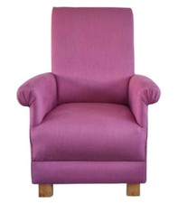 Laura Ashley Bacall Dusky Pink Fabric Adult Chair Armchair Magenta Plain Accent
