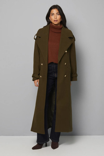 Wallis olive coat womens - wallis,