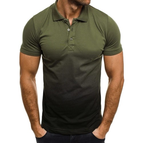 Mens polo shirt lapel neck - mens, t