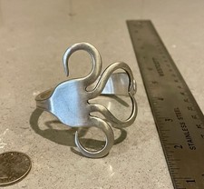 Stamped silver Fork bracelet