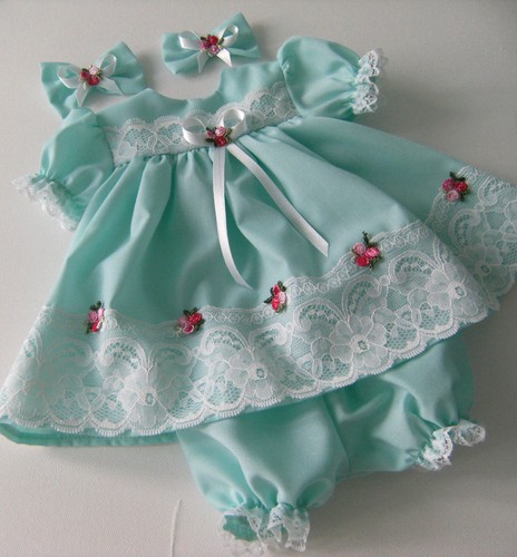 Lovely aqua dress clips - *2, &