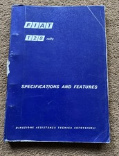 Fiat 124 Features Specifications Service PARTS MANUAL 1973 WORKSHOP Original