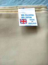 Vintage unused Single cream polycotton flat sheet  VGC