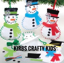 CHRISTMAS SNOWMAN DECORATION SEWING KIT -  1  SNOWMAN - KIDS ACTIVITY CRAFT KIT