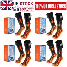 USB Electric Heated Socks Men Women Winter Thermal Boot Foot Warmer Gift Xmas UK