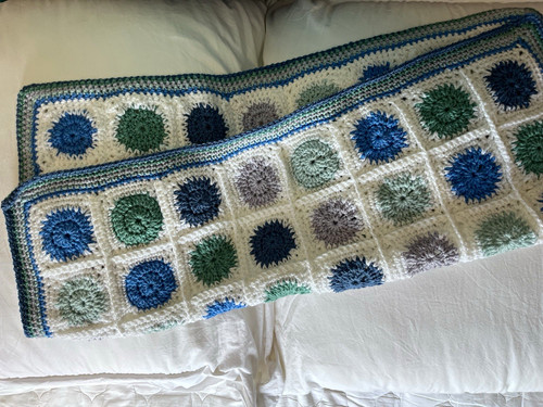 Small handmade crochet blanket - small,