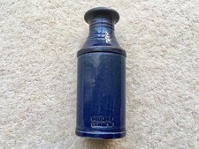 C1900 VINTAGE UNUSUAL DOULTON LAMBETH BLUE GLAZED STONEWARE INK BOTTLE