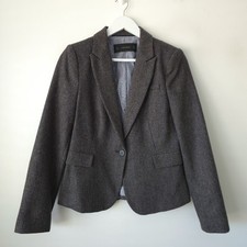 Zara 100% Wool Brown Tweed