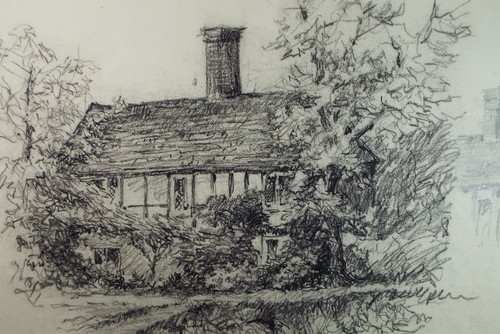 Original charcoal drawing - charcoal,