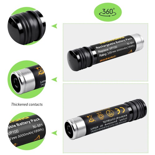 2pack 5ah mh battery - 3.6v,