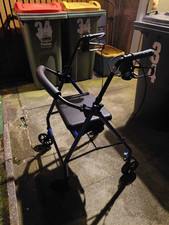 Walker Rollator Blue 4-Wheel