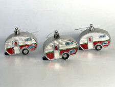Retro RV Camper Trailer Silver
