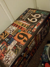 Vintage Storage Bench Retro Velvet Ottoman Footstool Fabric Stool Large Toy Box