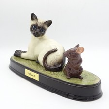 Vintage Beswick 'Watch It' Siamese Cat and Mouse