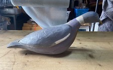 WOODEN CARVED DECOY PIGEON APPROX 50CM