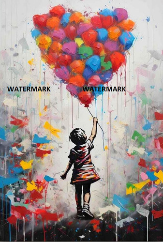 Balloon girl banksy - banksy, canvas