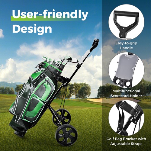 Portable wheels golf push - 2-wheels,