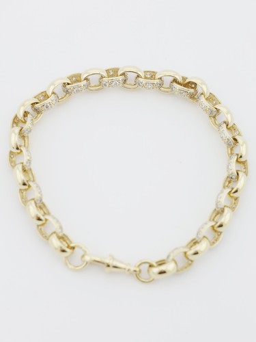 Gold belcher link bracelet 9ct - belcher,