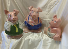 3 x vintage Wade Nat. West. Piggy Banks with original stoppers
