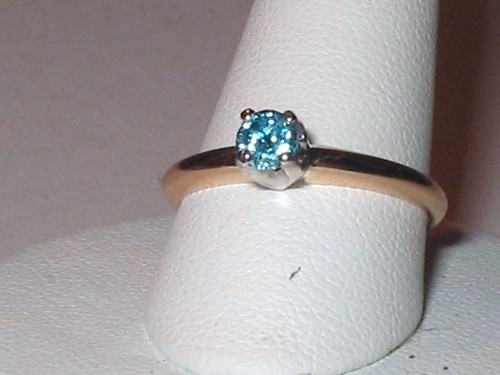 Antique 14k 25ct blue cz - antique,