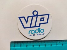 Adhesive Vip Radio Milano Sticker Autocollant Kleber 80S Vintage Original