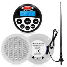 Boat Radio Marine Audio System kit Bluetooth Stereo Receiver + 4" 120W Speakers