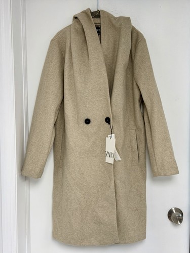 Zara oatmeal wool blend long - zara,