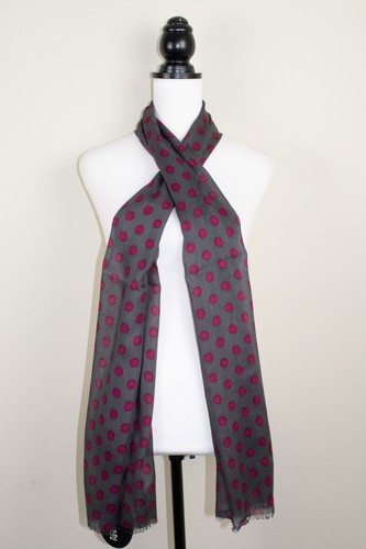 Polka dot scarf grey green - dot,