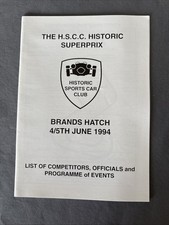 Race Programme 4/5 June 1994  Brands Hatch HSCC Saloons Formula Ford  Sports  A5