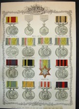 Antique Old Print Military