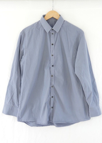Mens dress shirt blue grey - mens,