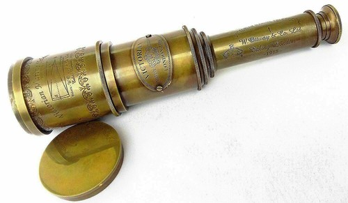 Inch brass telescope - brass,