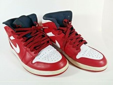 Nike Air Jordan Retro 1 Mid Chicago Bulls Gym Red White 554724 605 Sz 8 No Box