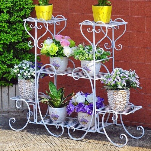 Tall vintage metal plant - vintage,