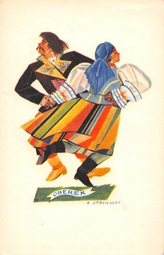 Oberek dance couple folk - couple,