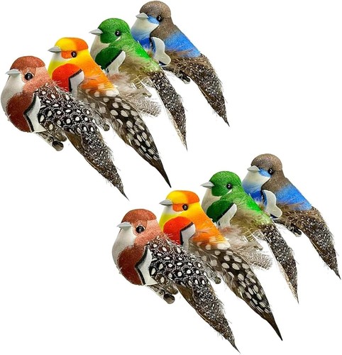8pcs artificial birds clip - birds, on