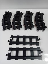Lego Duplo Vintage Black Train Track 8 x Curved And 2 Straight