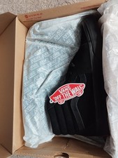 Brand New Boxed VANS Sk8-Hi Size UK 7 Euro 40.5 Black/Black Suede Leather Shoes