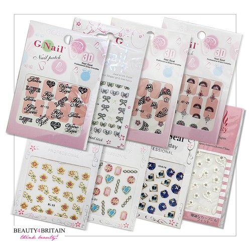 Sets nail stickers - of, 3d