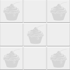 Kitchen Tile Stickers CUPCAKES