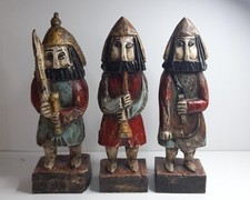 Vintage viking wood carving - vintage,