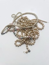 Joblot - Vintage Pearls - Faux Pearl Broken Necklaces For Crafts Or Repair