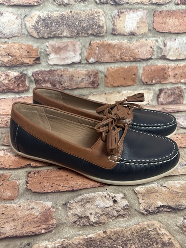 Hotter bay leather boat deck - leather,