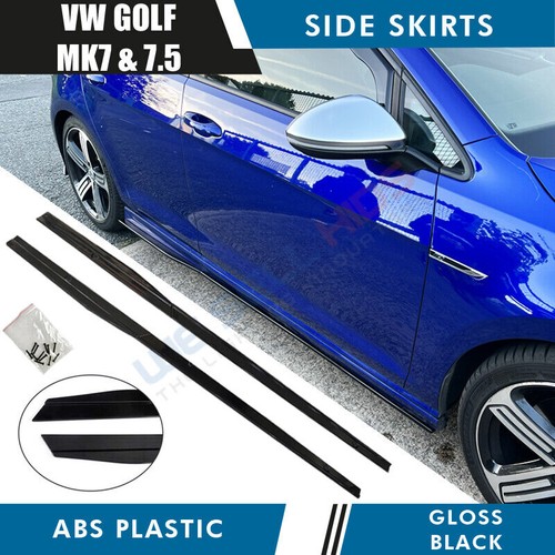 Gloss black side skirt - 2x,