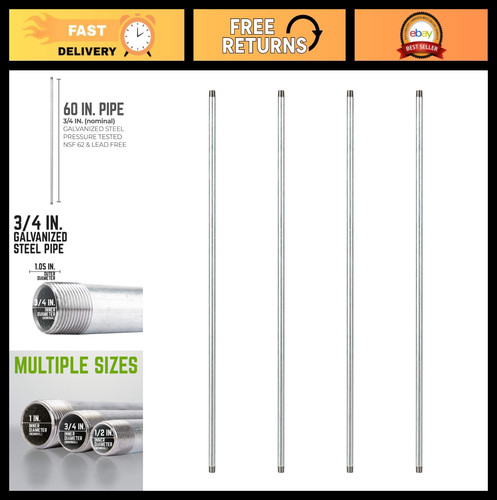 Galvanized steel pipe x - steel, 3/4"
