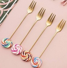 Lollipop Top Cake Forks Sets