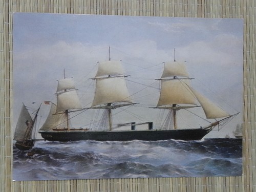 Hms warrior 1860 postcard - hms,