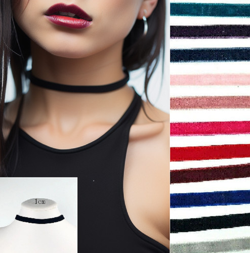 Choker necklace velvet collar - velvet,