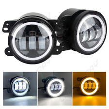 Pair 4Inch Round LED Fog Light Angel Lamp For Ford Focus MK2 2004-2012 Freestyle