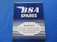 1958 BSA Spares Parts List